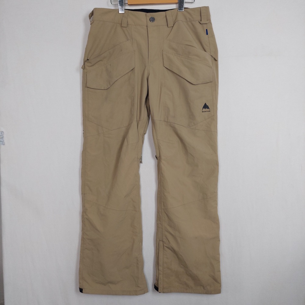 Burton Snowboard Pants Mens Medium Tan Khaki Cargo Ski Winter Trousers